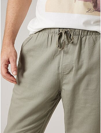Pantalon relaxed homme en coton et lin 'Deeluxe'