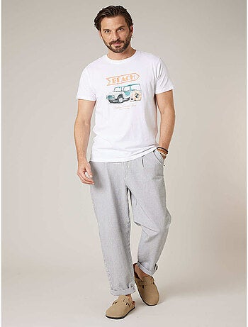 Pantalon relaxed homme en seersucker 'Deeluxe'