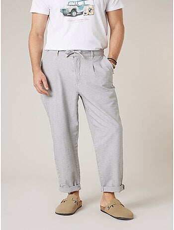 Pantalon relaxed homme en seersucker 'Deeluxe'
