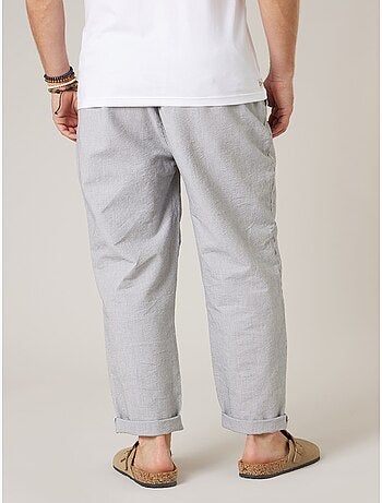 Pantalon relaxed homme en seersucker 'Deeluxe'