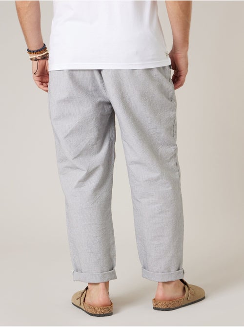 Pantalon relaxed homme en seersucker 'Deeluxe' - Kiabi