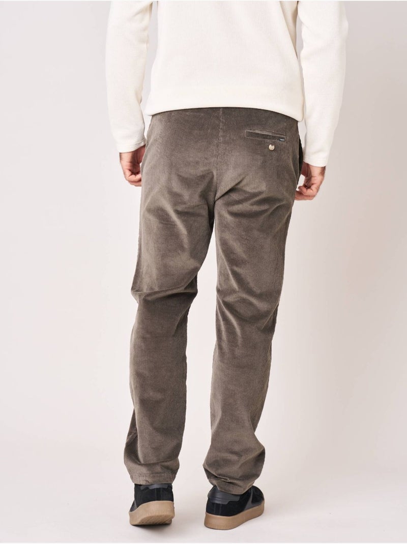 Pantalon relaxed homme en velours côtelé 'deeluxe' Gris foncé - Kiabi