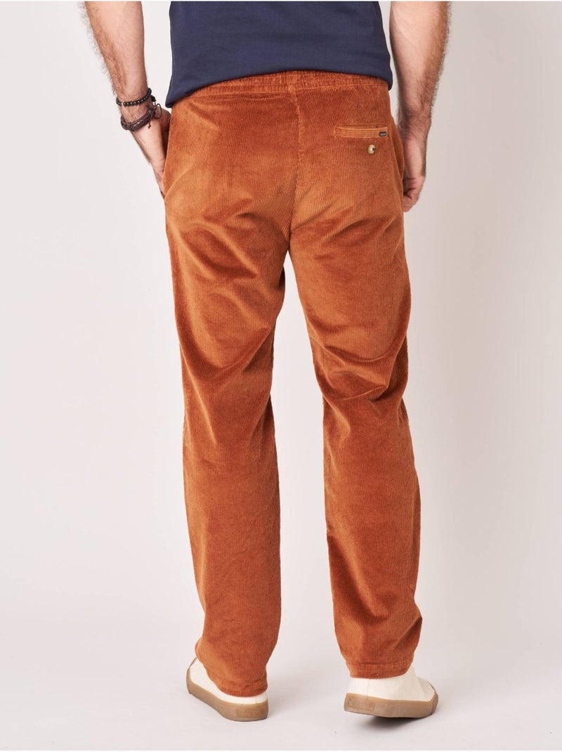 Pantalon relaxed homme en velours côtelé 'deeluxe' Marron havane - Kiabi