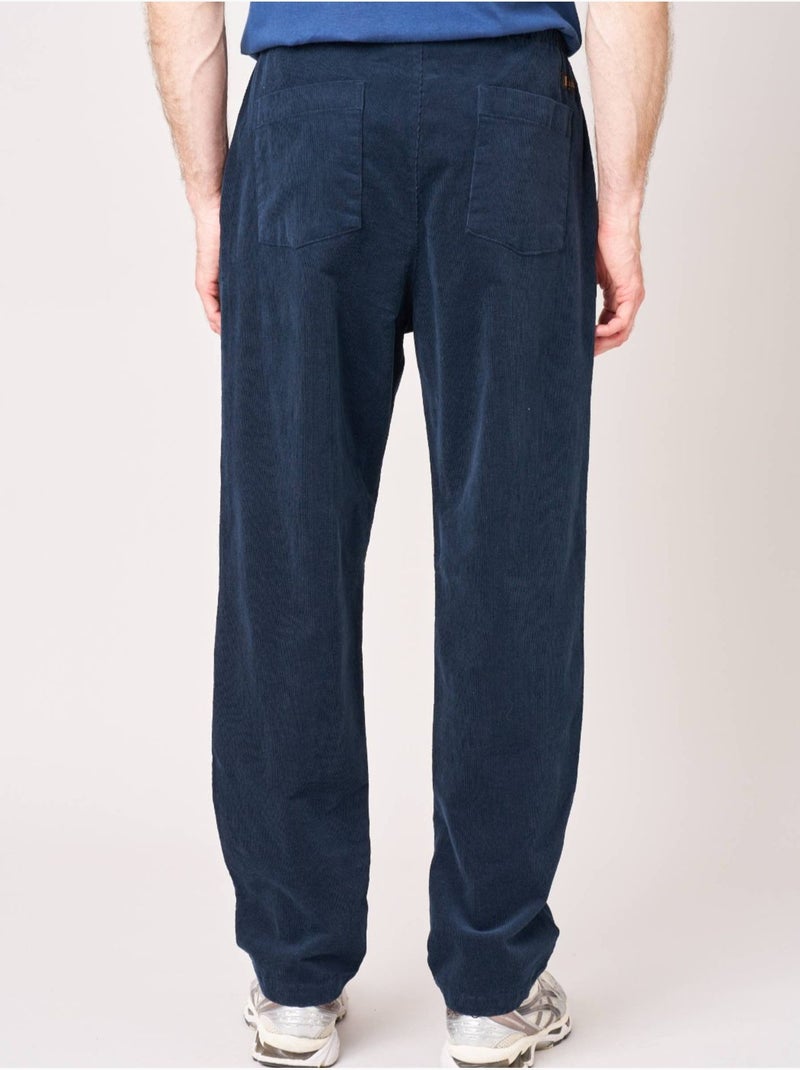 Pantalon relaxed homme velours côtelé 'deeluxe' Bleu marine - Kiabi