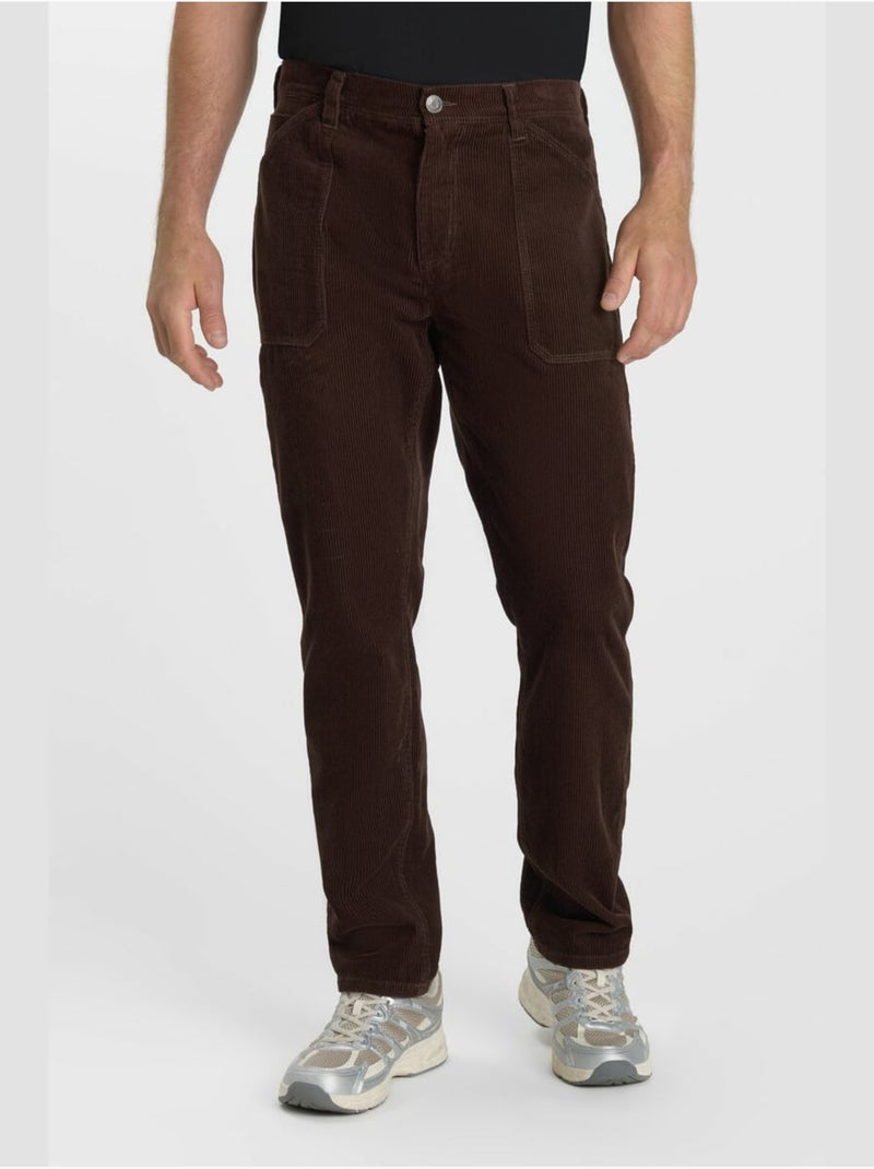 Pantalon renso droite 'le temps des cerises' Marron - Kiabi