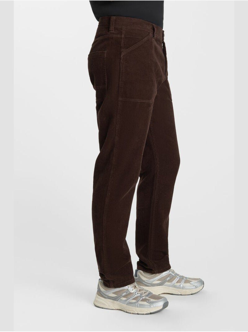 Pantalon renso droite 'le temps des cerises' Marron - Kiabi