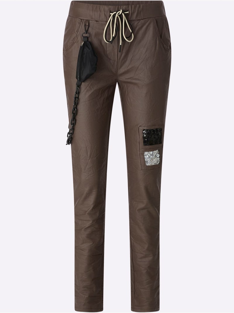 Pantalon revêtement - taille standard - helline Marron/Choco - Kiabi