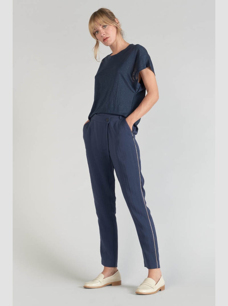 Pantalon REYDEL carotte 'Le Temps Des Cerises' Bleu - Kiabi