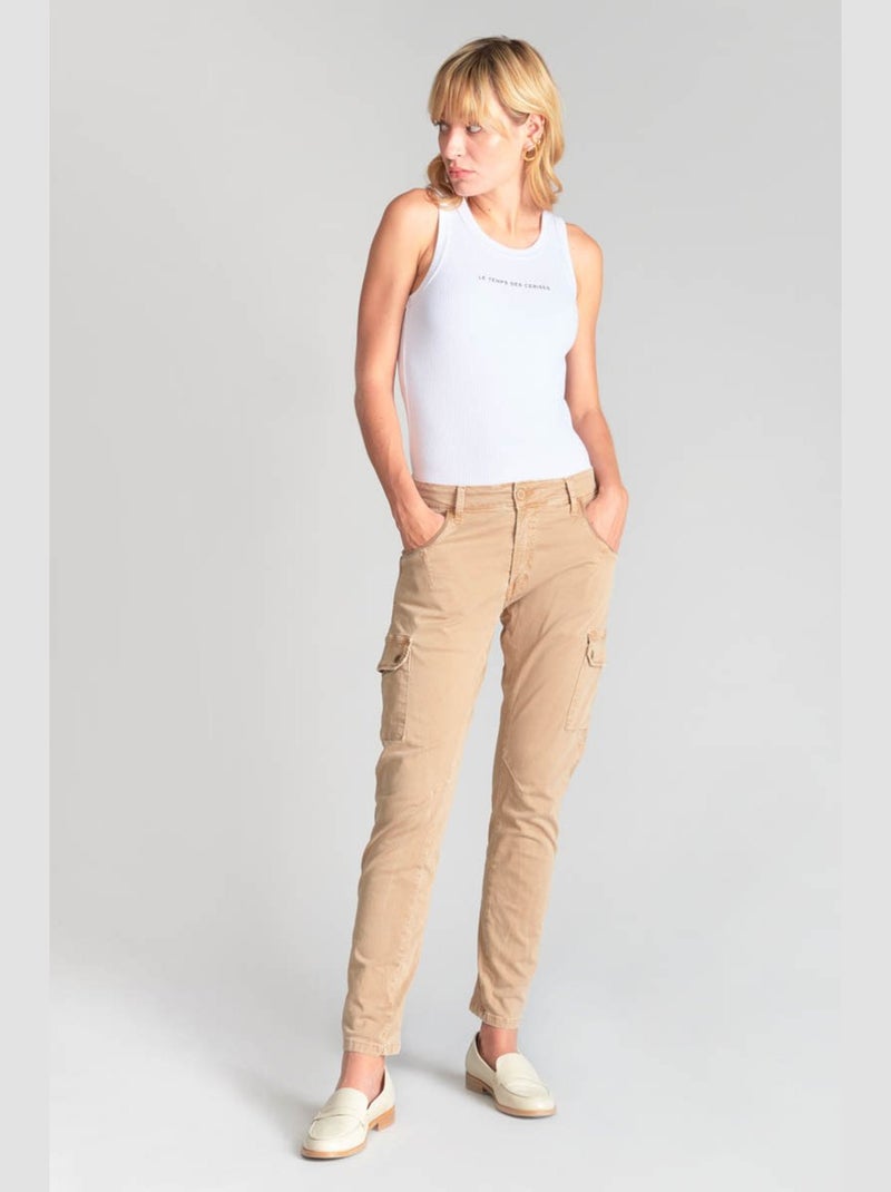 Pantalon RIVERA cargo 'Le Temps Des Cerises' Beige - Kiabi