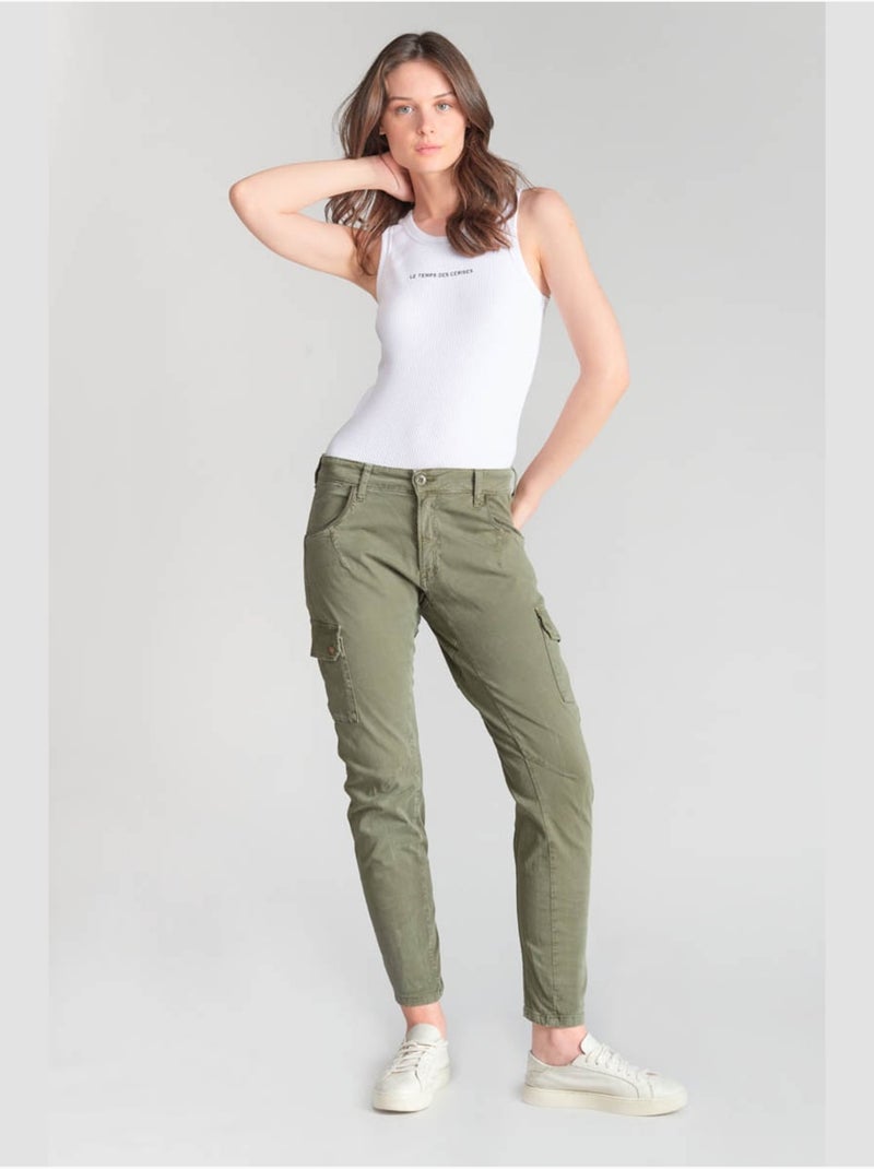 Pantalon rivera cargo 'le temps des cerises' Vert - Kiabi