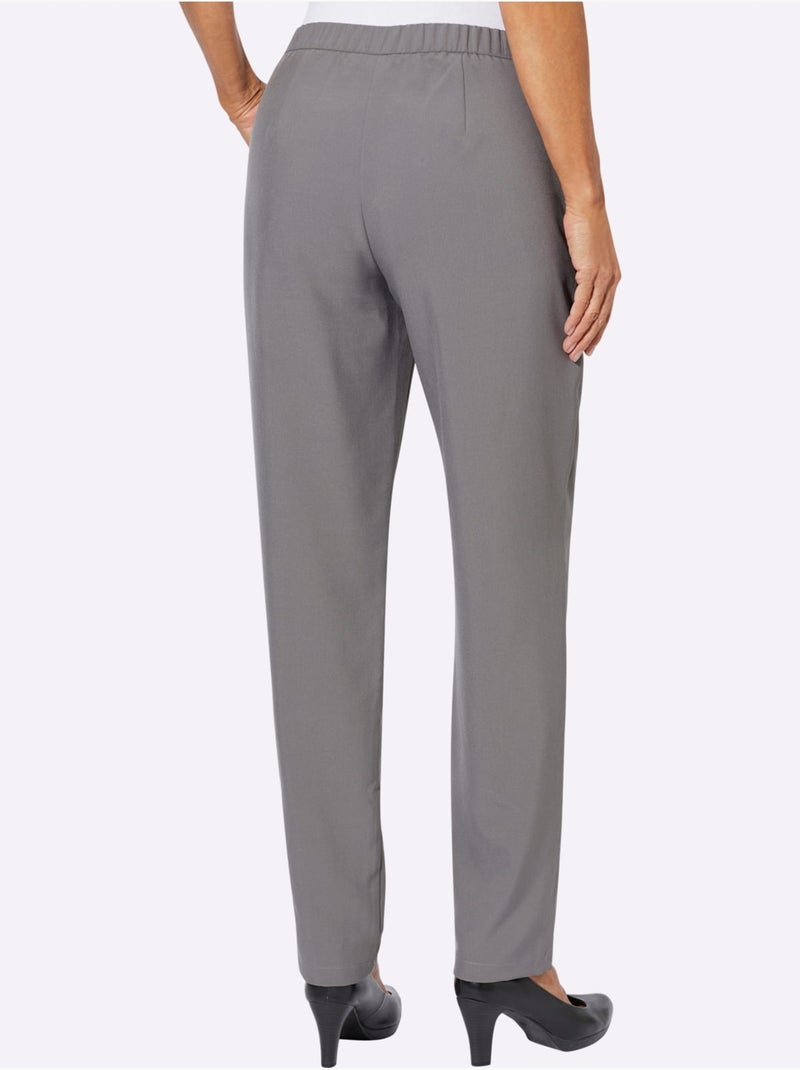 Pantalon rivets décoratifs sur les poches - taille standard - moda vilona Gris - Kiabi