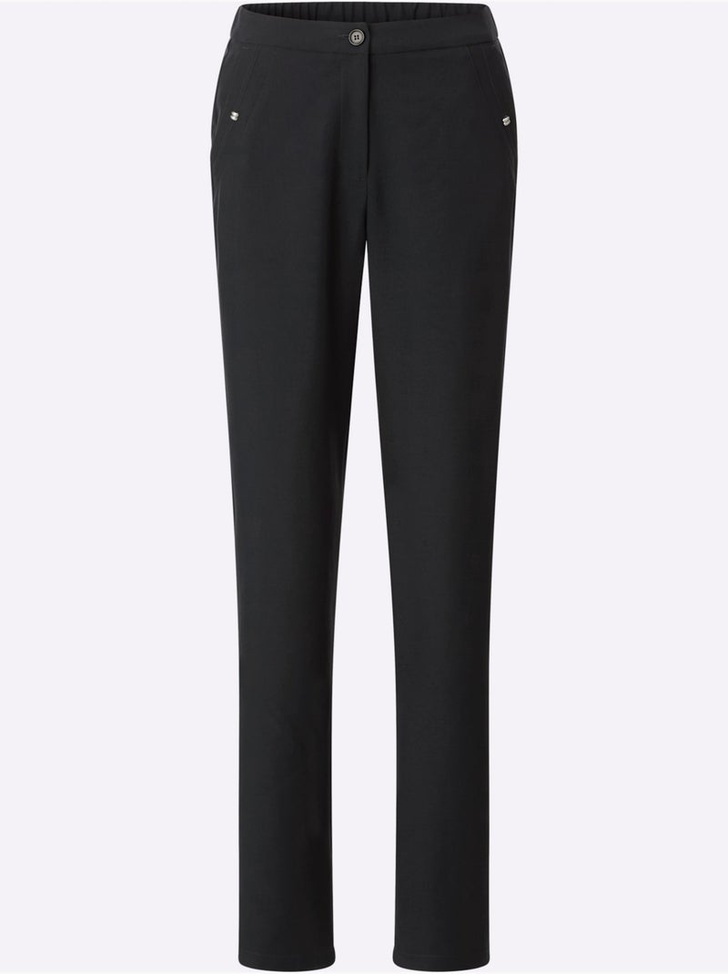 Pantalon rivets décoratifs sur les poches - taille standard - moda vilona Noir - Kiabi