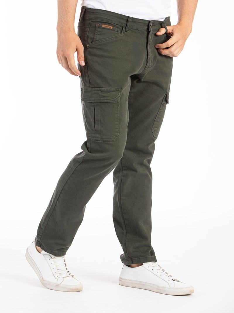 Pantalon RL70 Fibreflex® coupe droite cargo NABIL  'Rica Lewis' Kaki - Kiabi