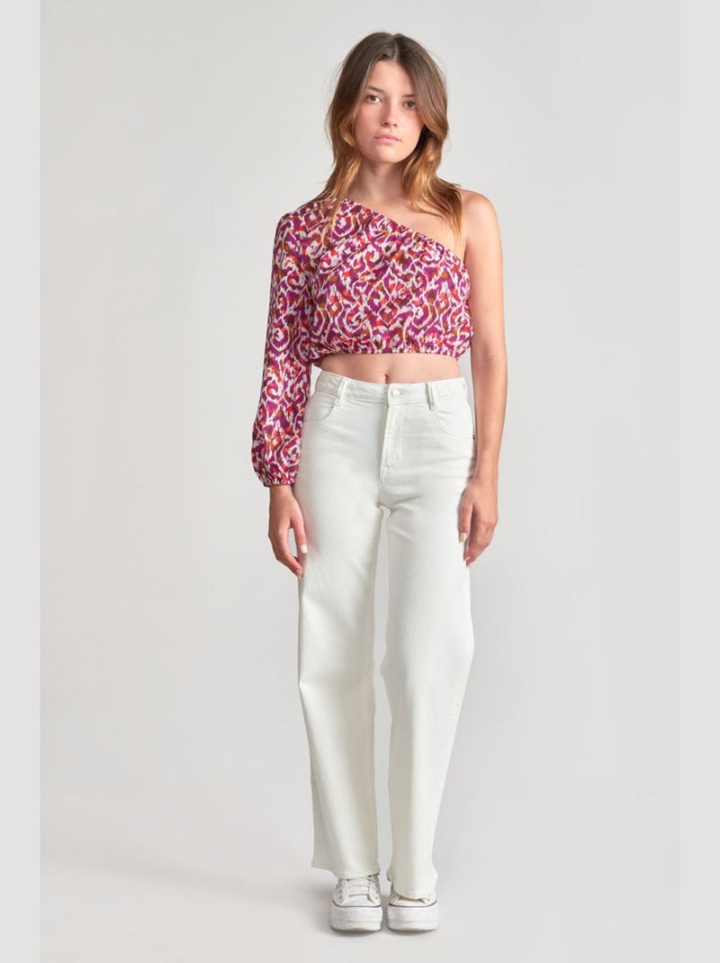 Pantalon ROMMIGI loose, large en jeans 'Le Temps Des Cerises' Blanc - Kiabi