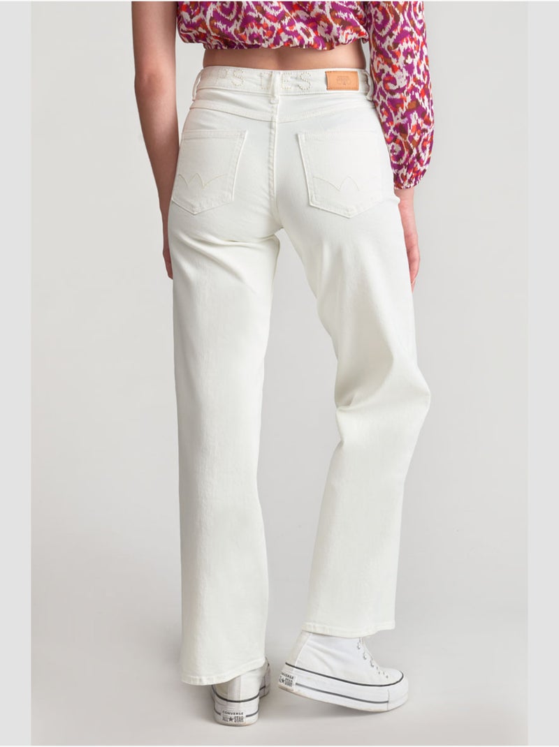 Pantalon ROMMIGI loose, large en jeans 'Le Temps Des Cerises' Blanc - Kiabi