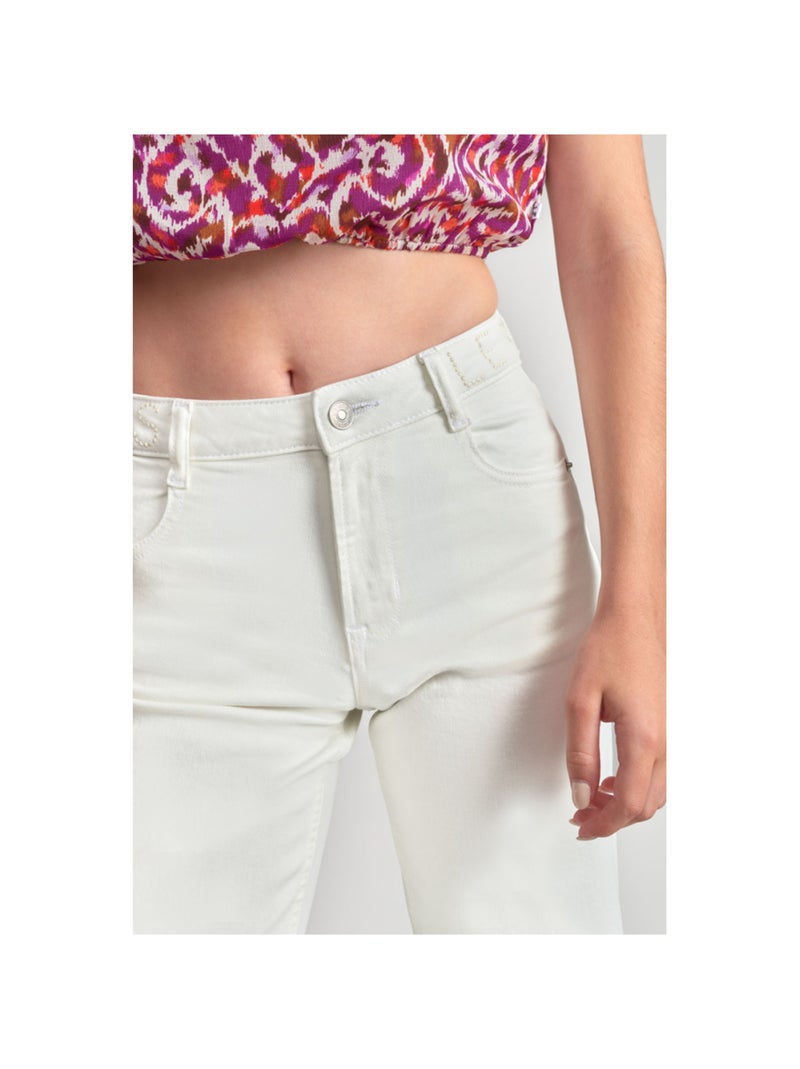 Pantalon ROMMIGI loose, large en jeans 'Le Temps Des Cerises' Blanc - Kiabi