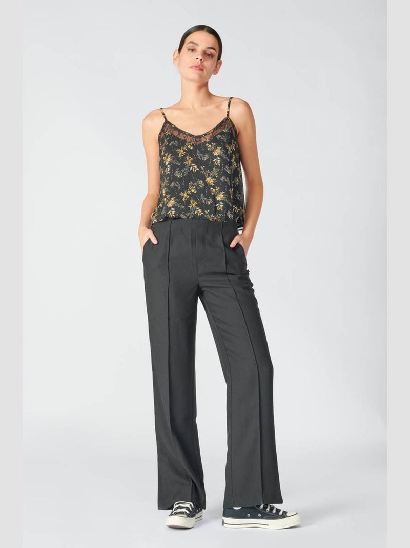 Pantalon ROSALY droit 'Le Temps Des Cerises' Noir - Kiabi