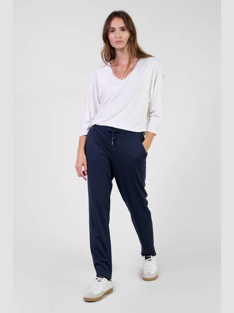 Pantalon ROSI droite 'Le Temps Des Cerises' Bleu - Kiabi