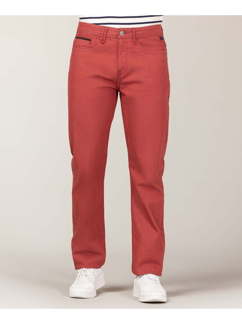 Pantalon rouge délavé Homme - Terre de Marins Rouge - Kiabi