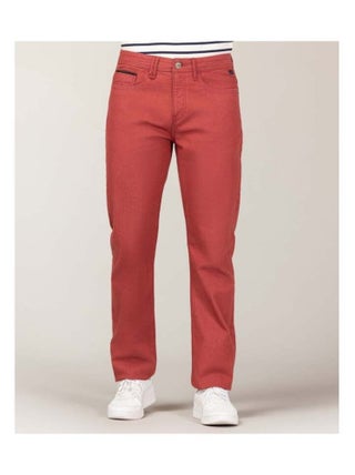 Pantalon rouge délavé Homme