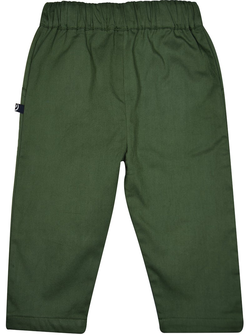 Pantalon sabia velours cotele enfant Vert - Kiabi