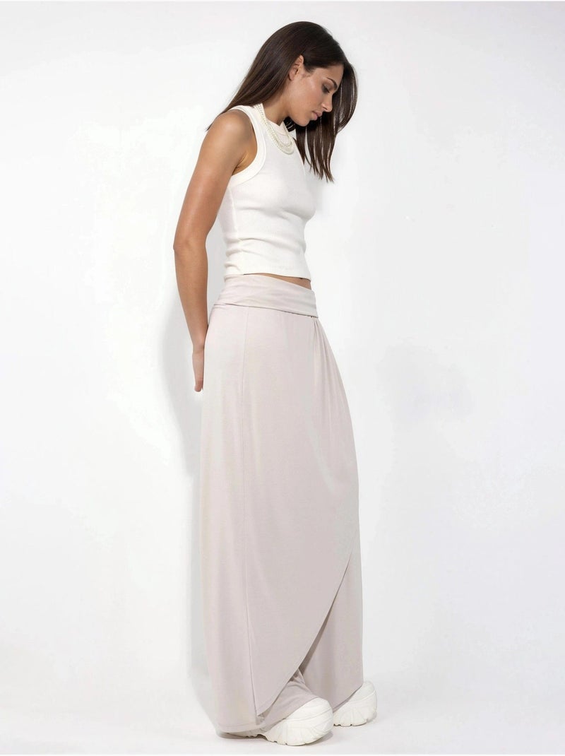 Pantalon salwar à jambes larges busem Beige argile - Kiabi