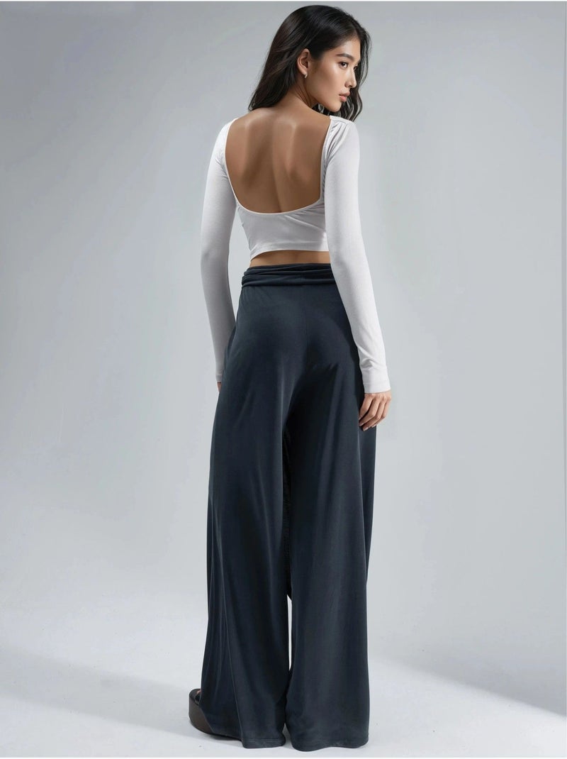 Pantalon salwar à jambes larges busem Gris foncé - Kiabi