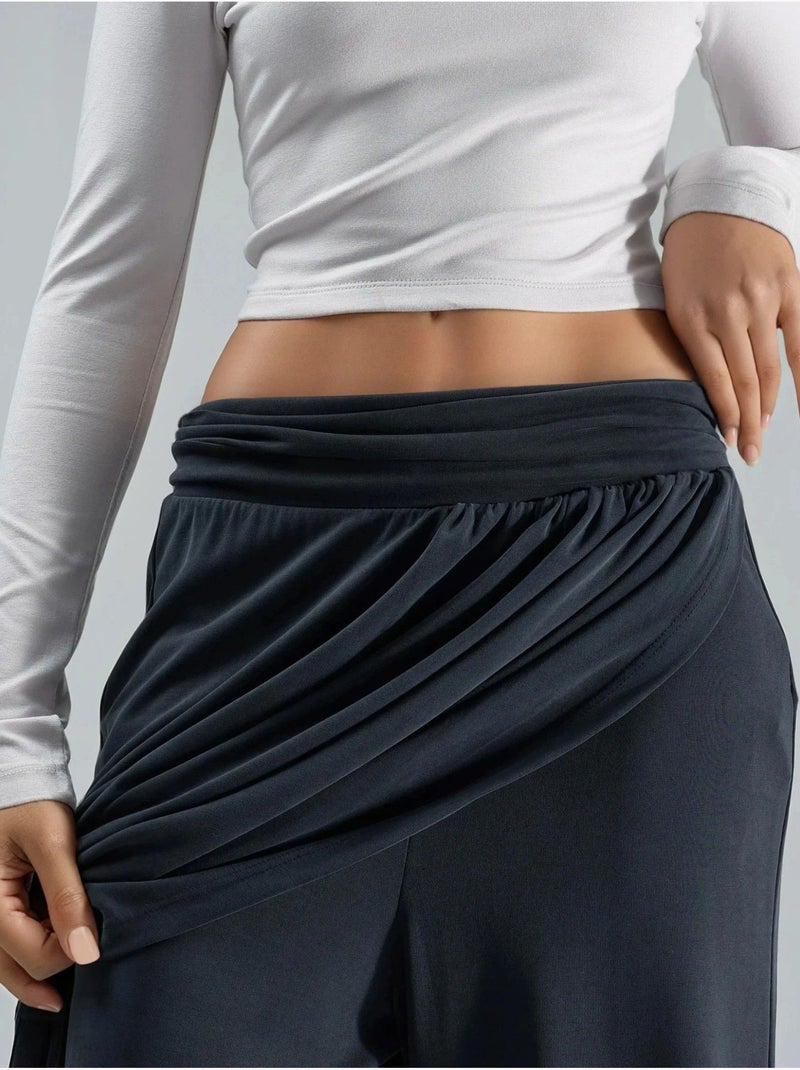 Pantalon salwar à jambes larges busem Gris foncé - Kiabi