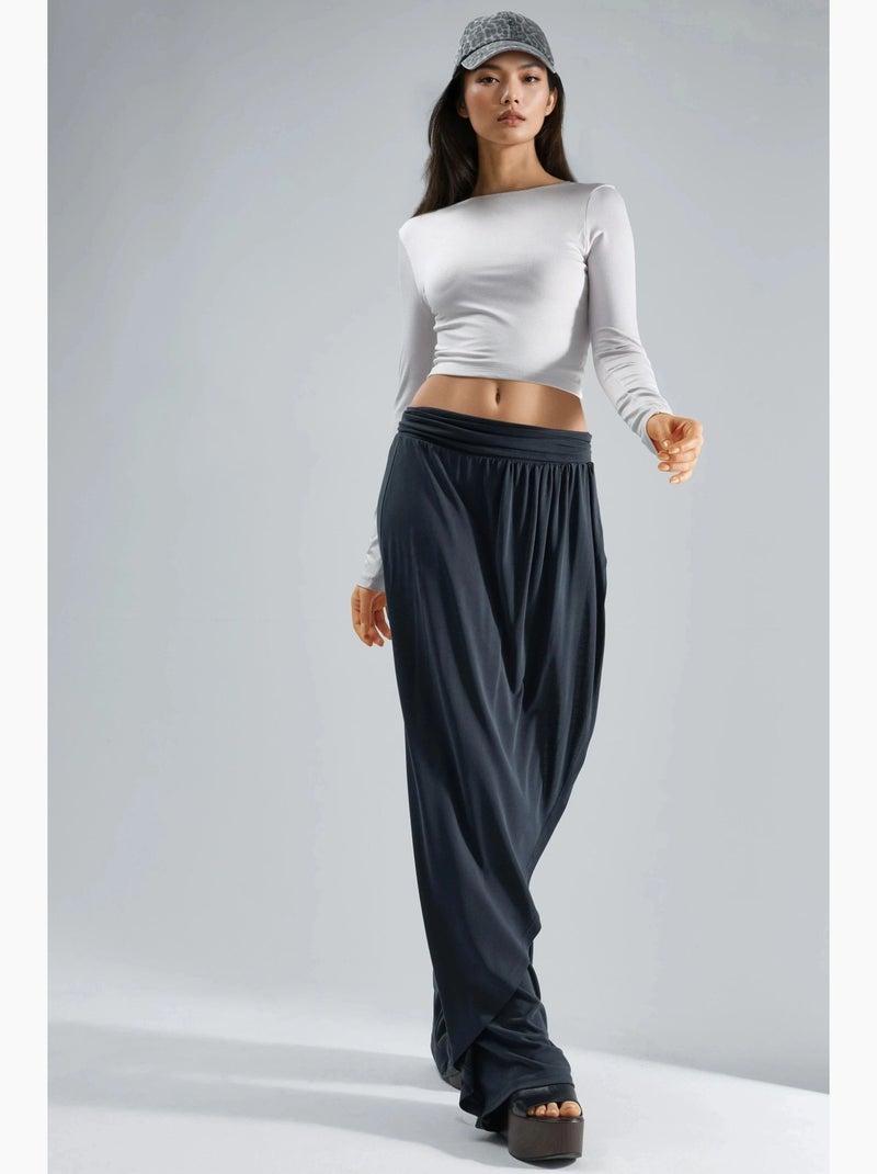 Pantalon salwar à jambes larges busem Gris foncé - Kiabi