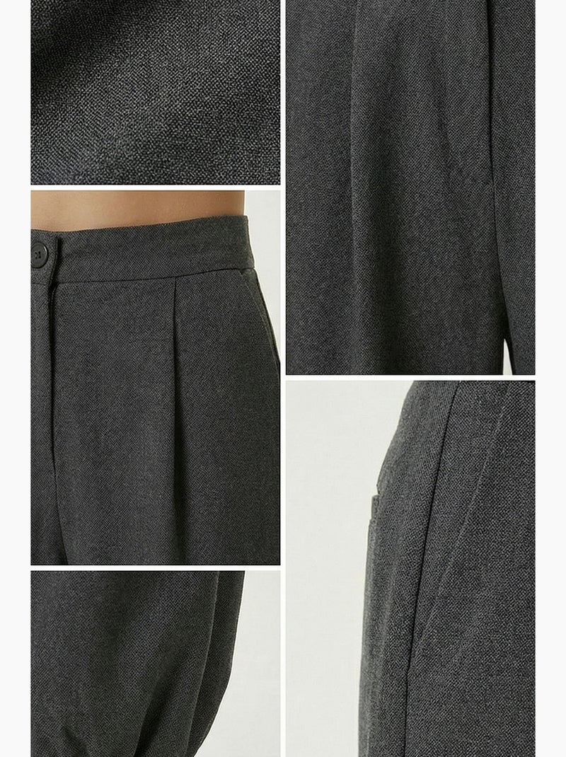 Pantalon salwar plissé taille haute istanbul Gris - Kiabi