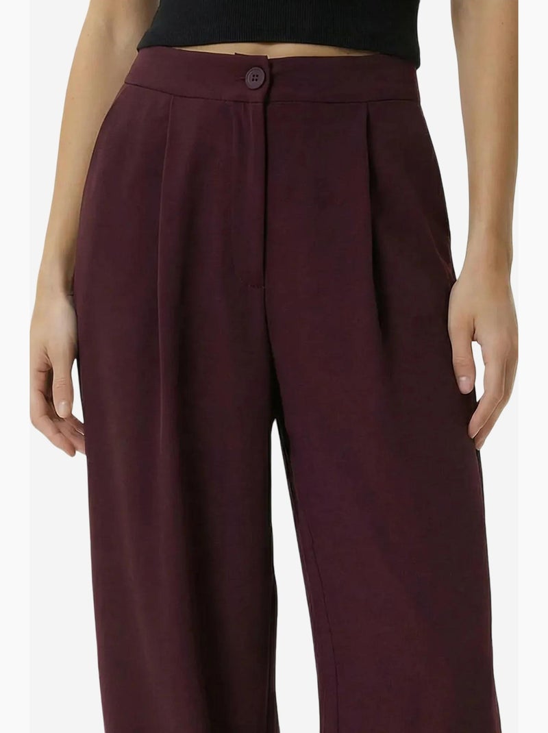 Pantalon salwar plissé taille haute istanbul Mauve - Kiabi