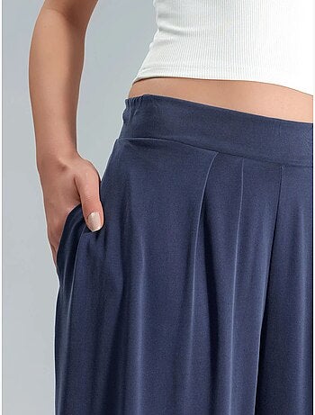 Pantalon salwar taille haute à jambes larges busem