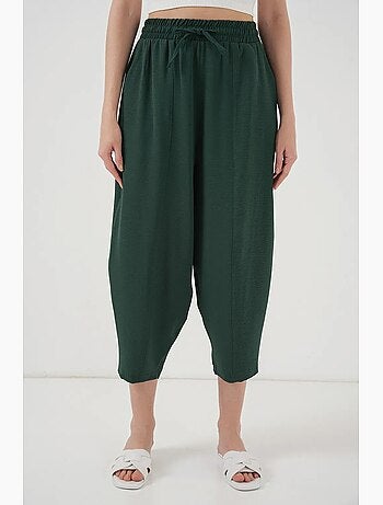 Pantalon salwar texturé longueur cheville avec cordon de serrage à la taille bdart