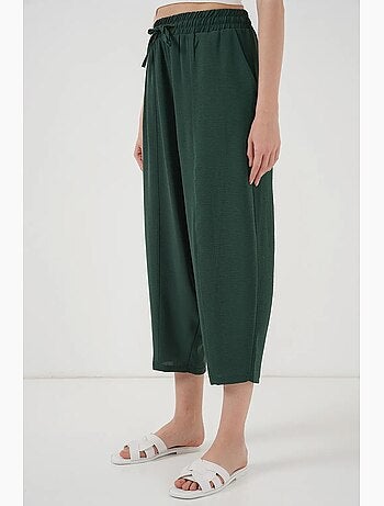 Pantalon salwar texturé longueur cheville avec cordon de serrage à la taille bdart