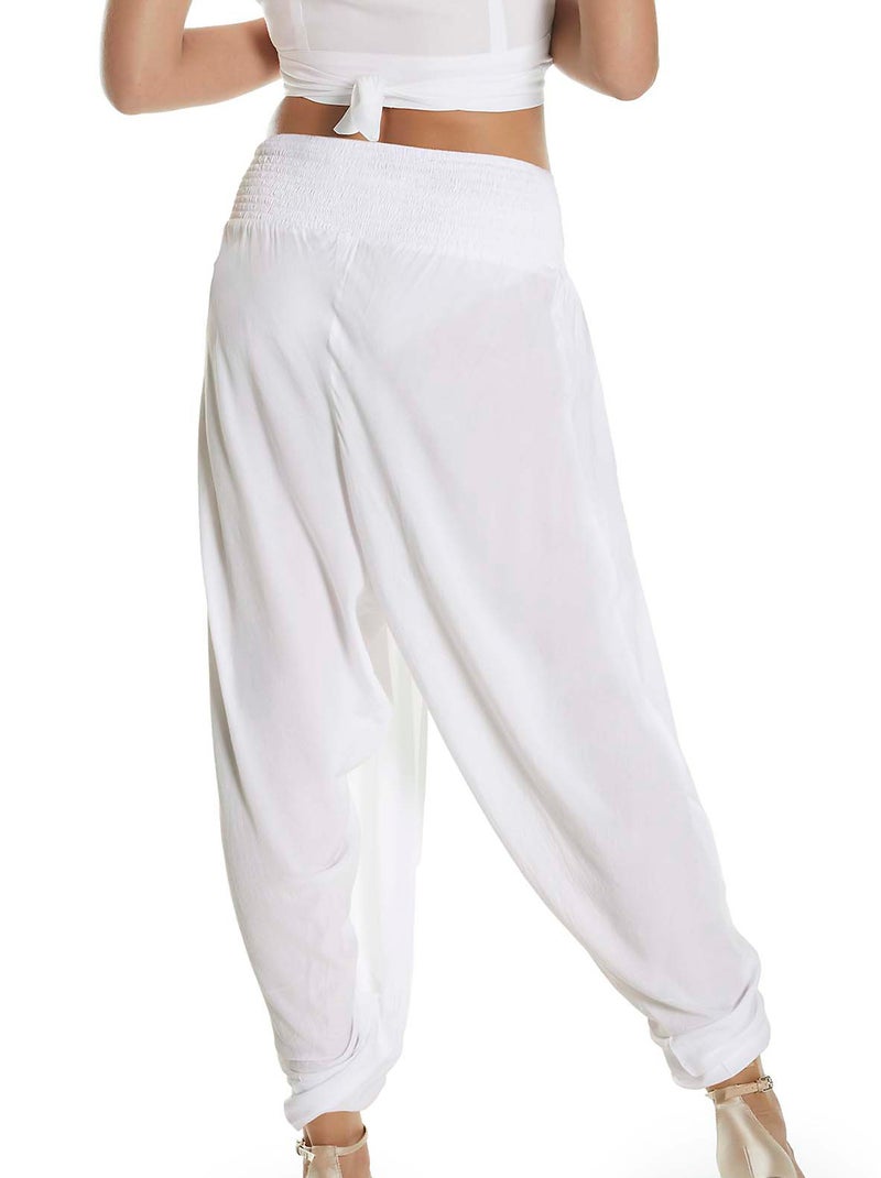 Pantalon saourel de plage Blanc - Kiabi