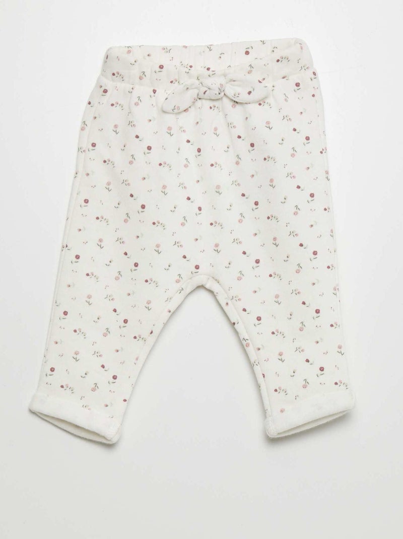 Pantalon sarouel Blanc/fleuri - Kiabi