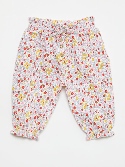 Pantalon Sarouel en jersey de coton - Kiabi