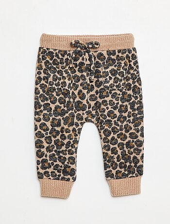 Pantalon sarouel en tricot uni