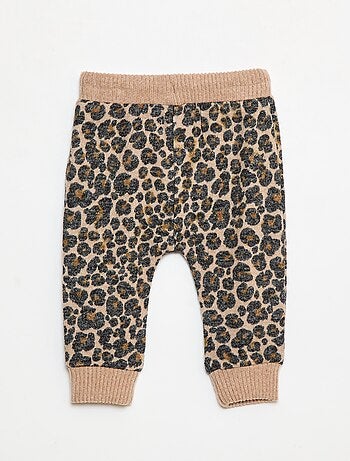 Pantalon sarouel en tricot uni