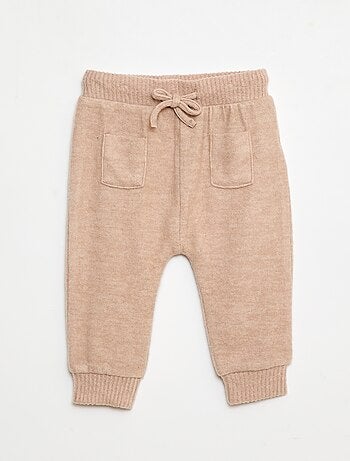 Pantalon sarouel en tricot uni