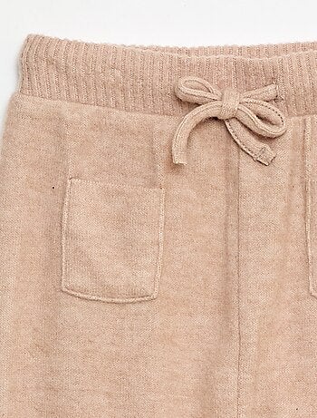 Pantalon sarouel en tricot uni