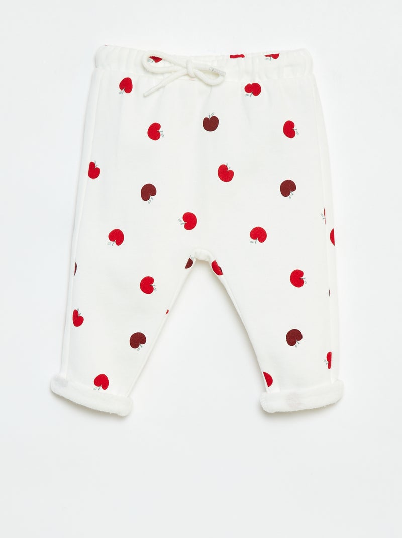 Pantalon sarouel imprimé Blanc - Kiabi