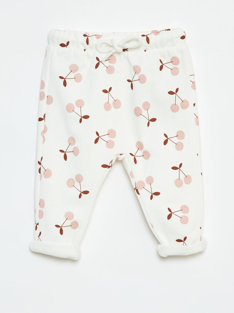 Pantalon sarouel imprimé Blanc - Kiabi