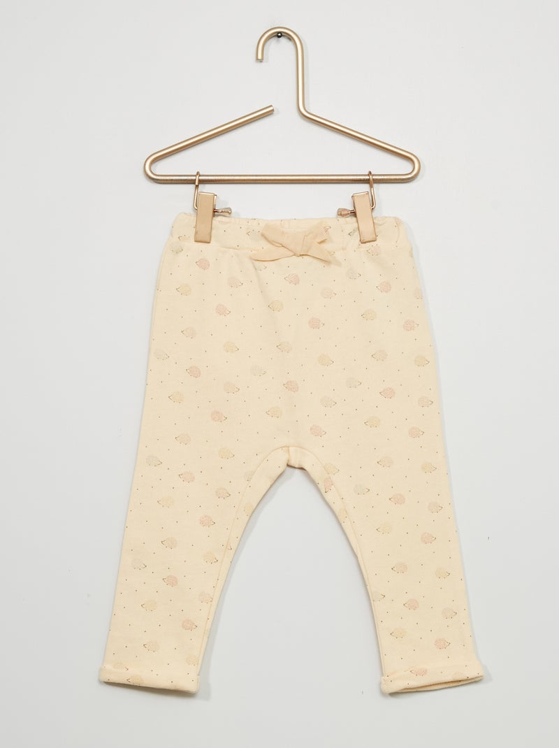 Pantalon sarouel imprimé Ecru - Kiabi