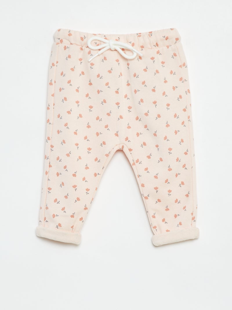 Pantalon sarouel imprimé Rose - Kiabi