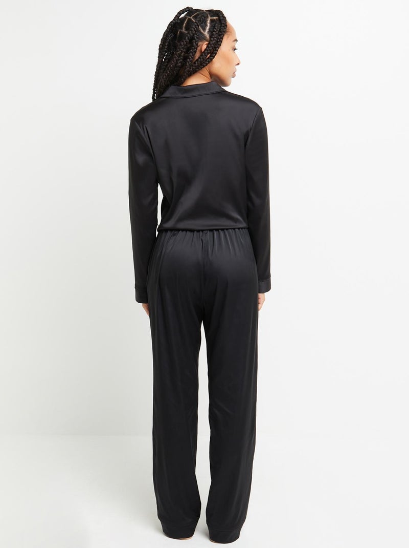 Pantalon satin Chimene - RougeGorge Lingerie Noir - Kiabi