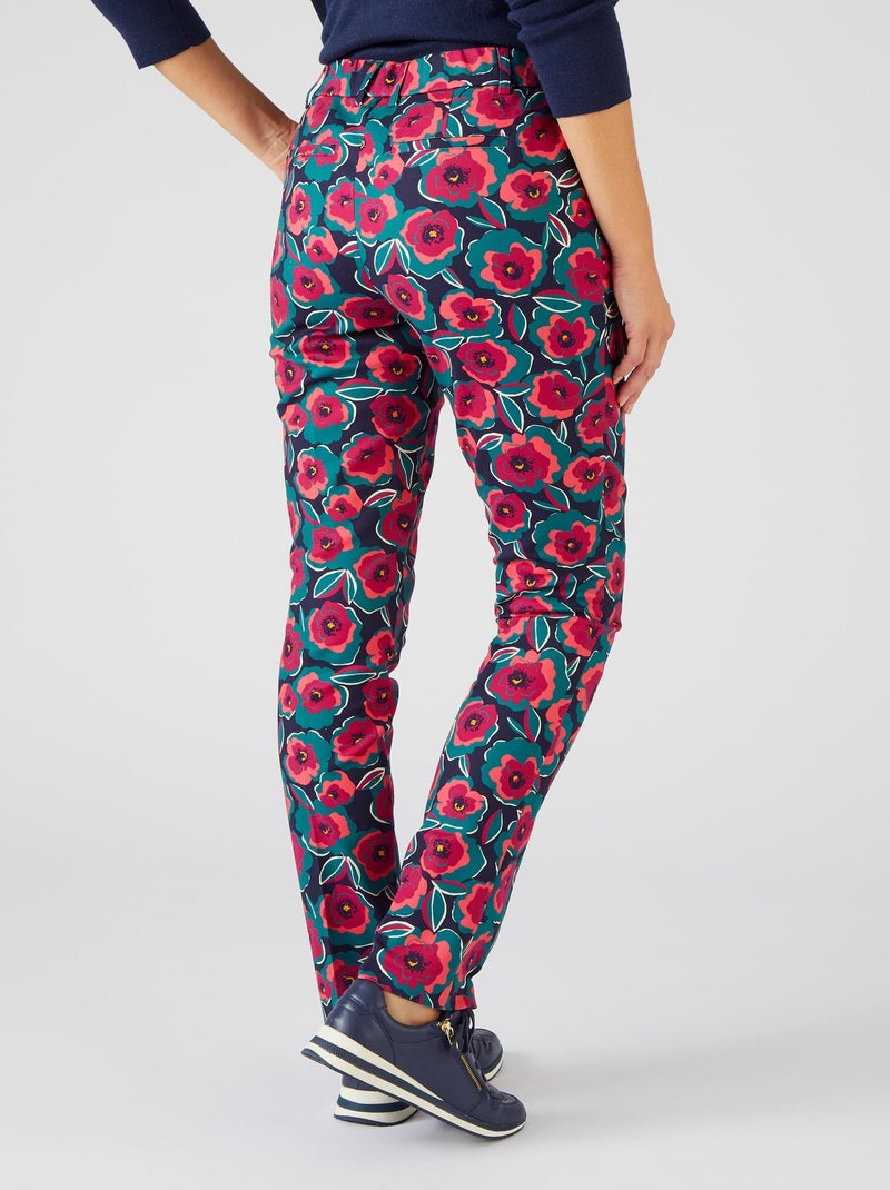 Pantalon satin de coton - Damart Bleu marine - Kiabi