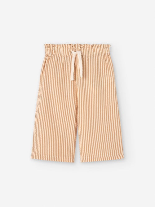 Pantalon Seersucker à Rayures - Kiabi