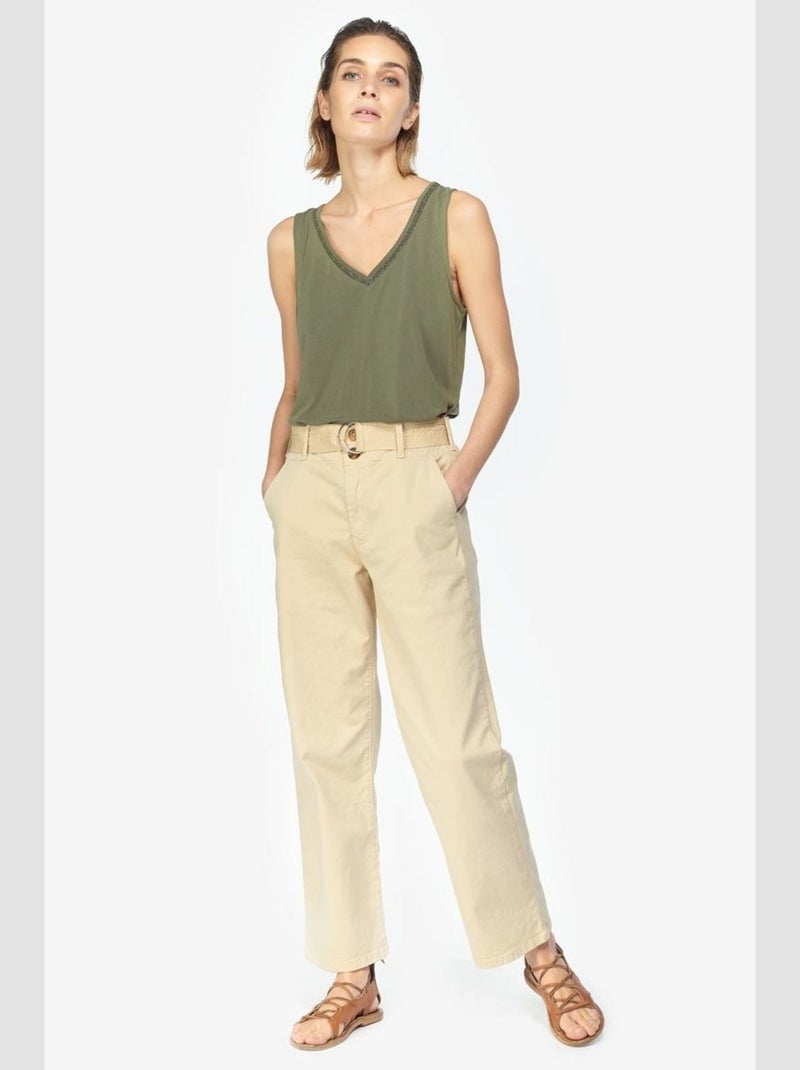 Pantalon SERENA chino 'Le Temps Des Cerises' Blanc - Kiabi