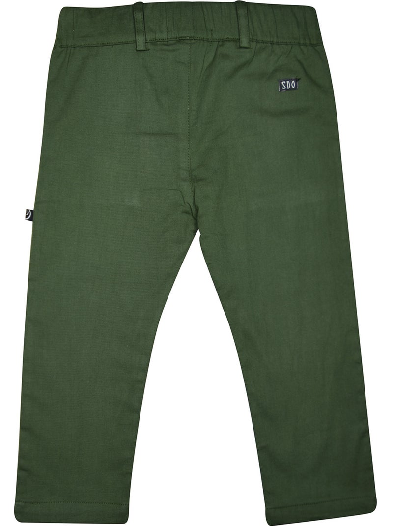 Pantalon sheriff twill Vert - Kiabi
